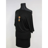 Sukienka Annie z podwójnym dołem - rękaw 3/4 kimono